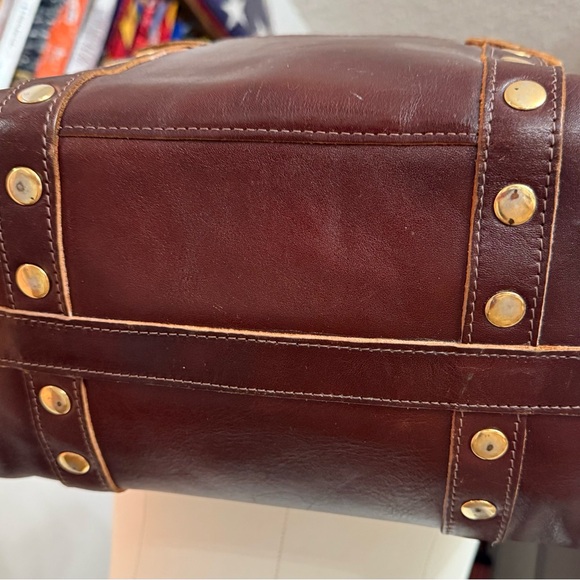 Hammitt Westwood Brown Leather Studded Handbag - Picture 3 of 10